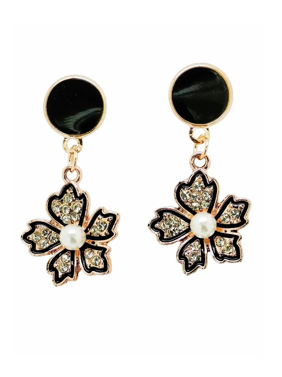 CZ Floral Chain Pendant Set