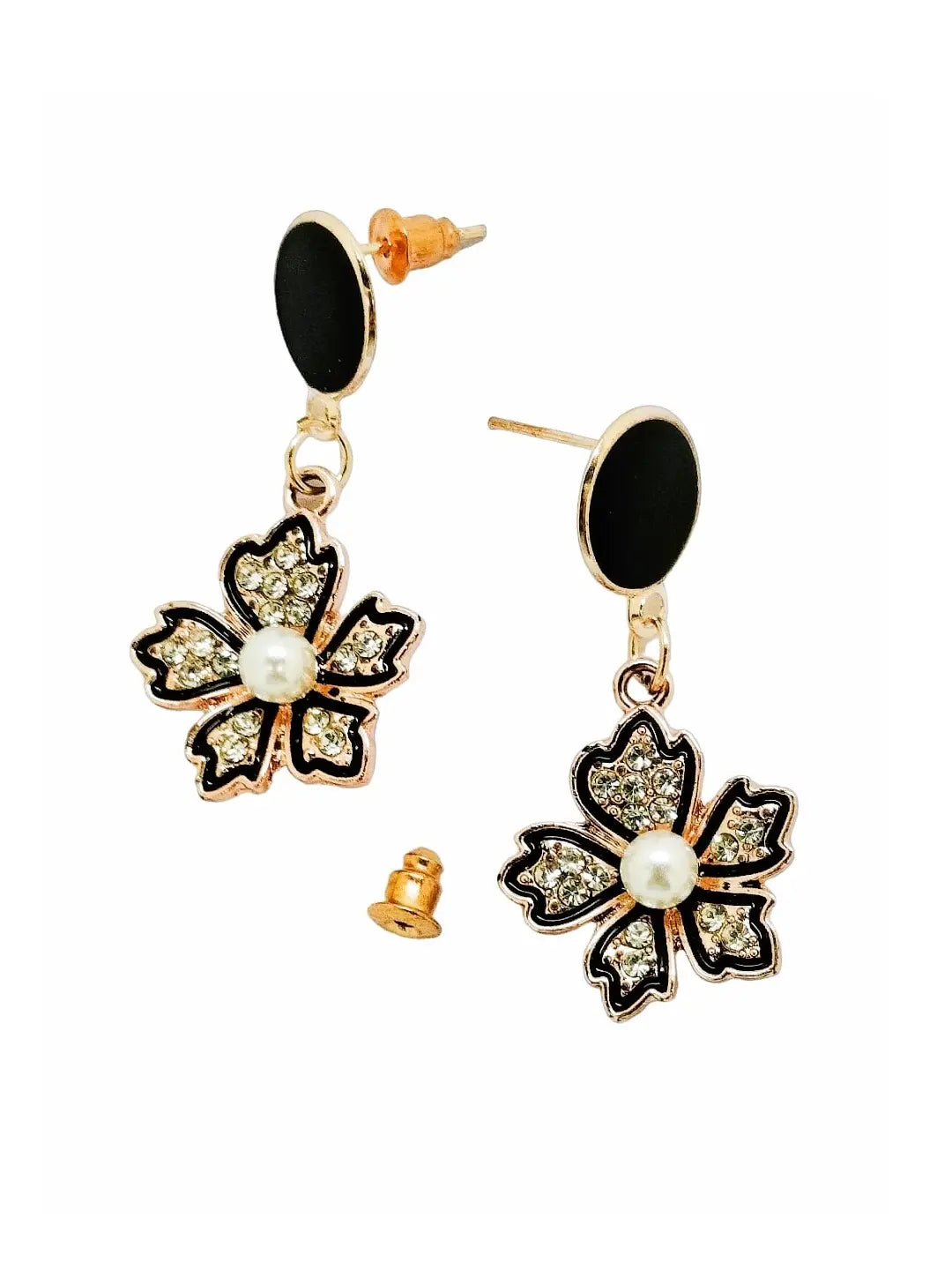 CZ Floral Chain Pendant Set