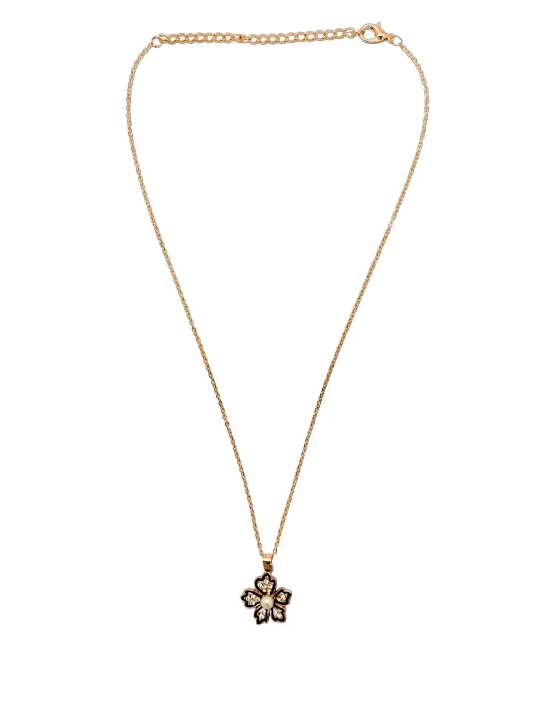 CZ Floral Chain Pendant Set