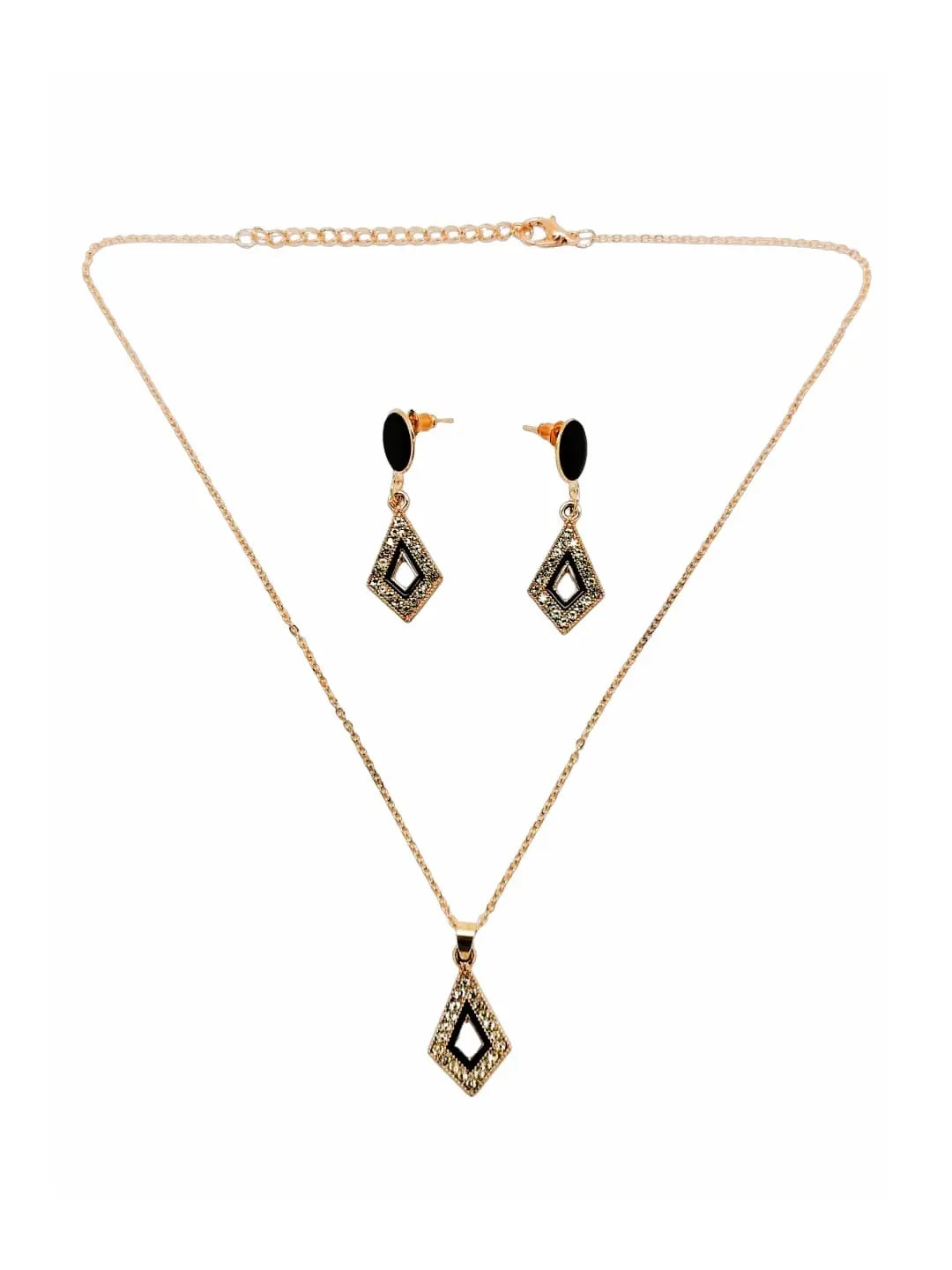 CZ Kite Chain Pendant Set