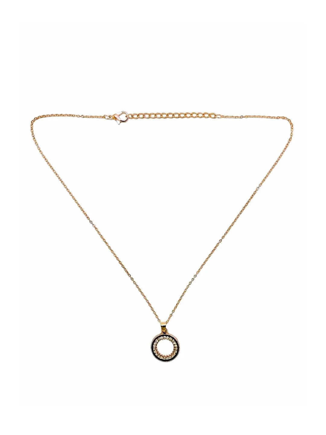 CZ Circular Chain Pendant Set