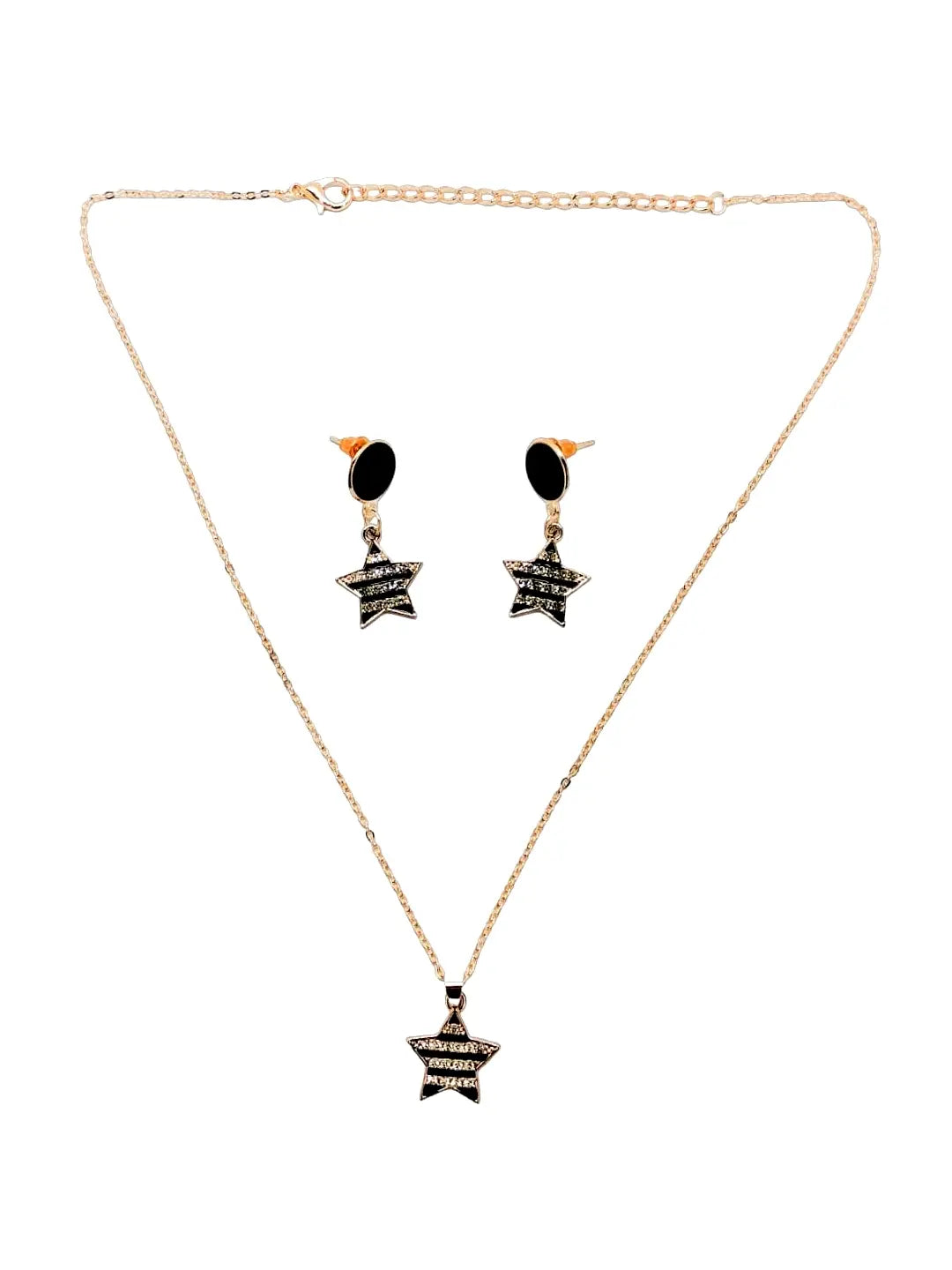 CZ Star Chain Pendant Set