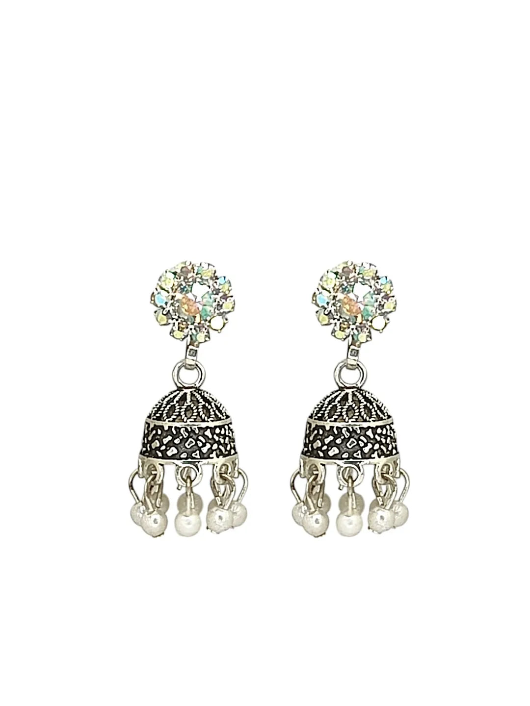 Silver Color Of Pearls Jumki