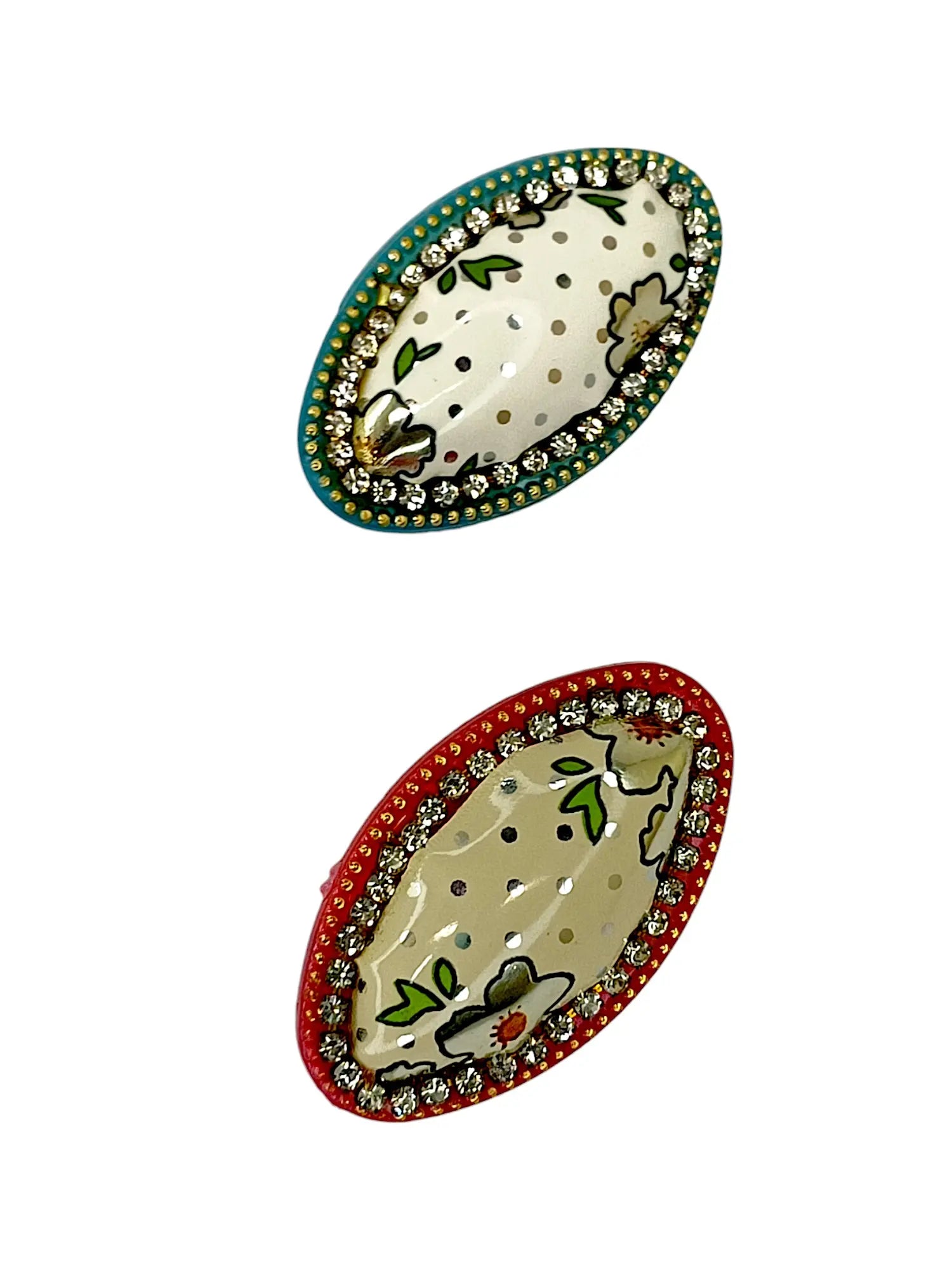 Oval Saree Pin Multicolor Sets with Pearls