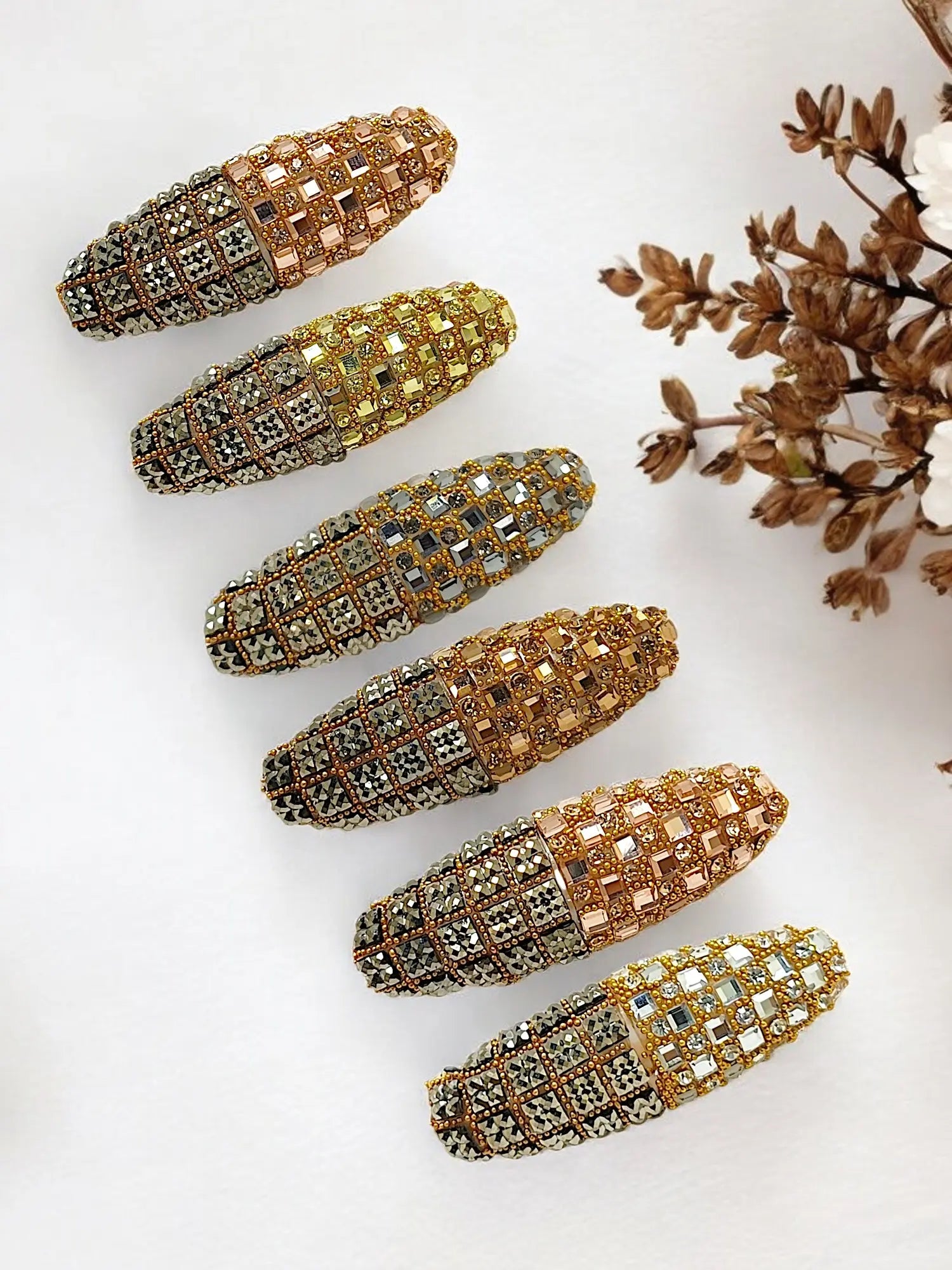 Glamorous Oval Shape Gold Color Saree Pin Accessories