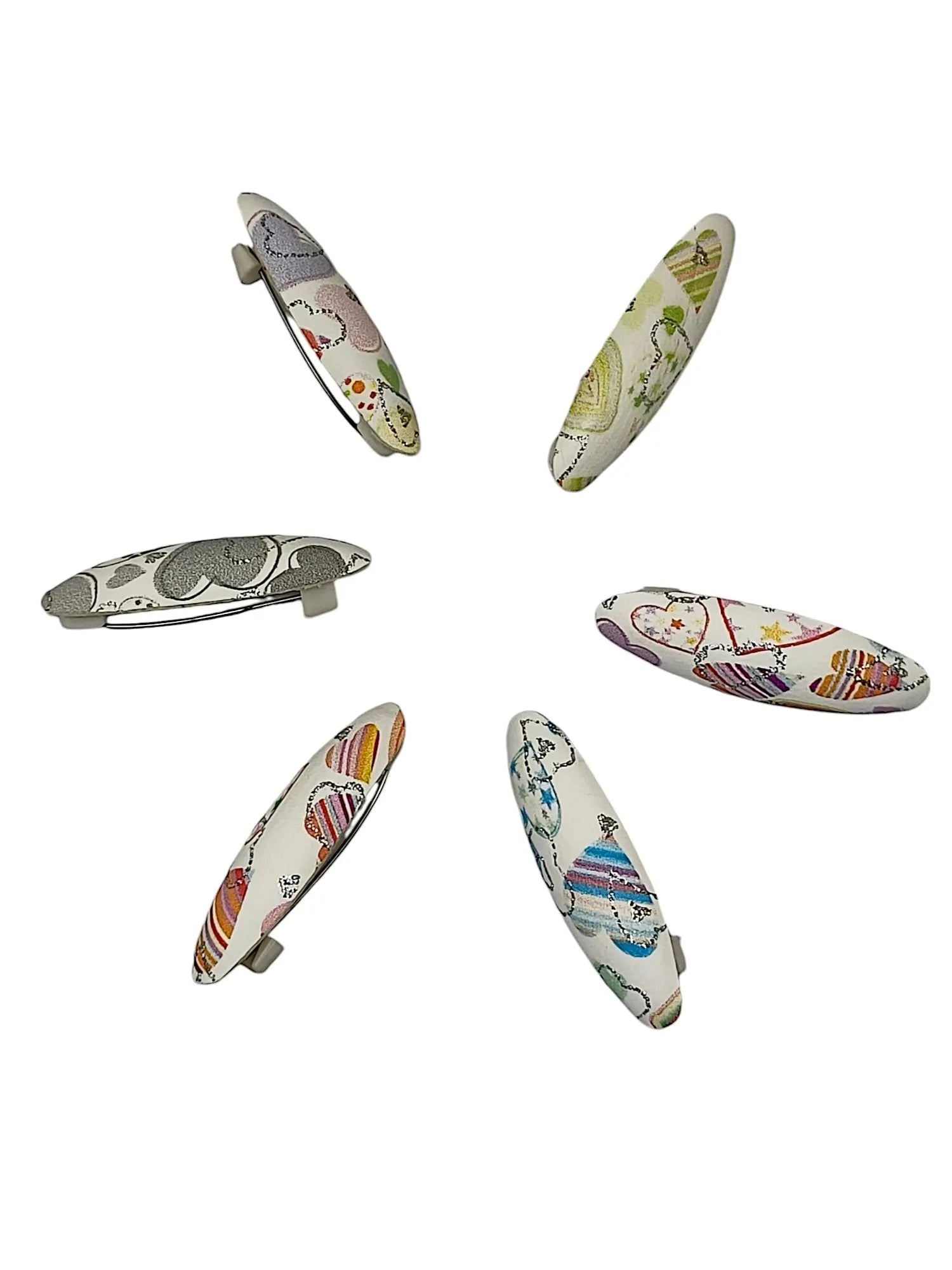 Adorable Oval Saree Pin Set Multicolor