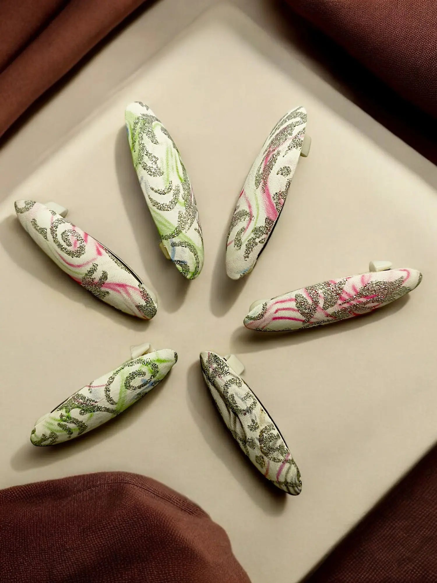 Pastel Artistic Saree Pin Sets