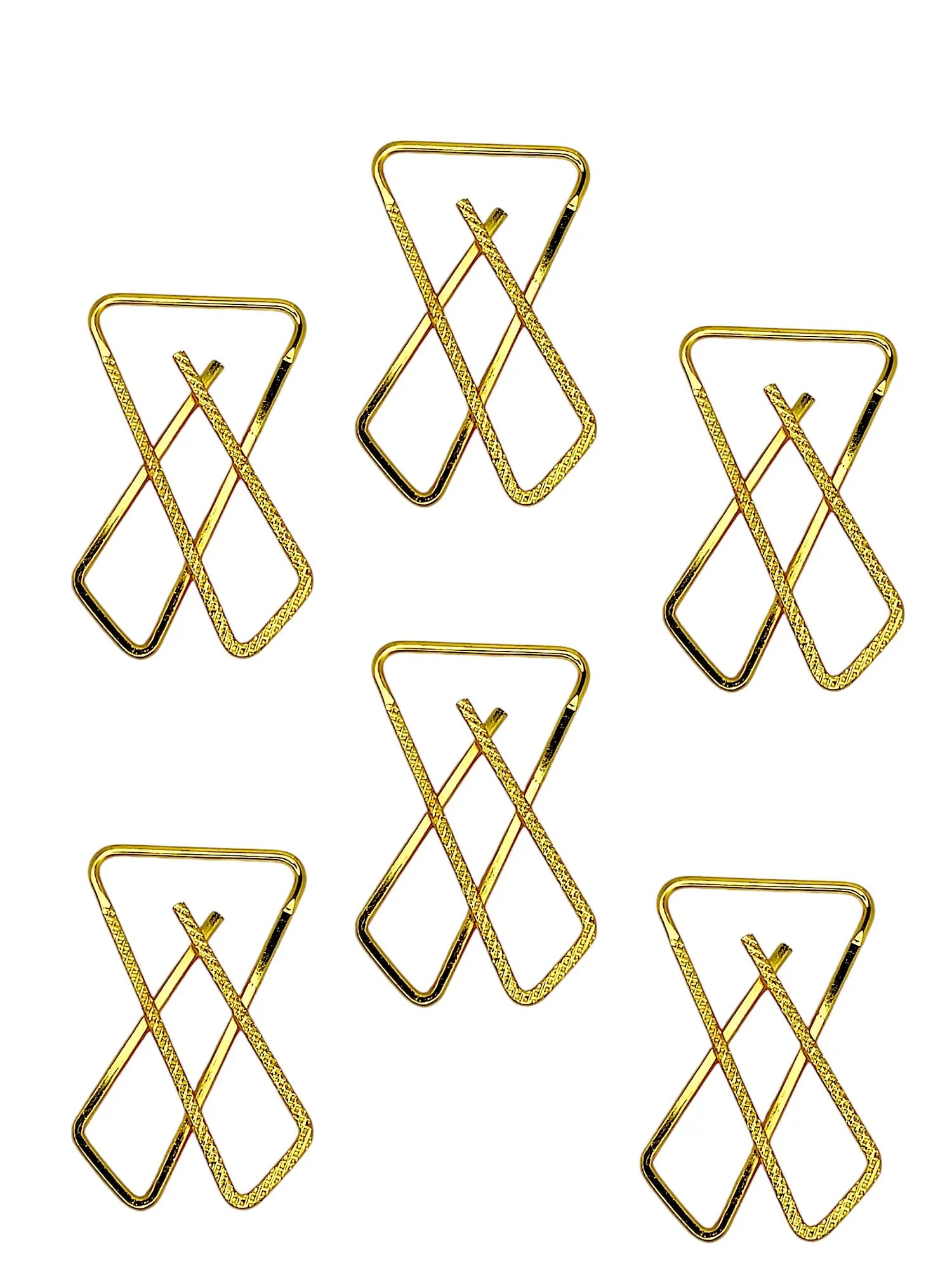 Gold-Tone Triangle Saree Pin Sets