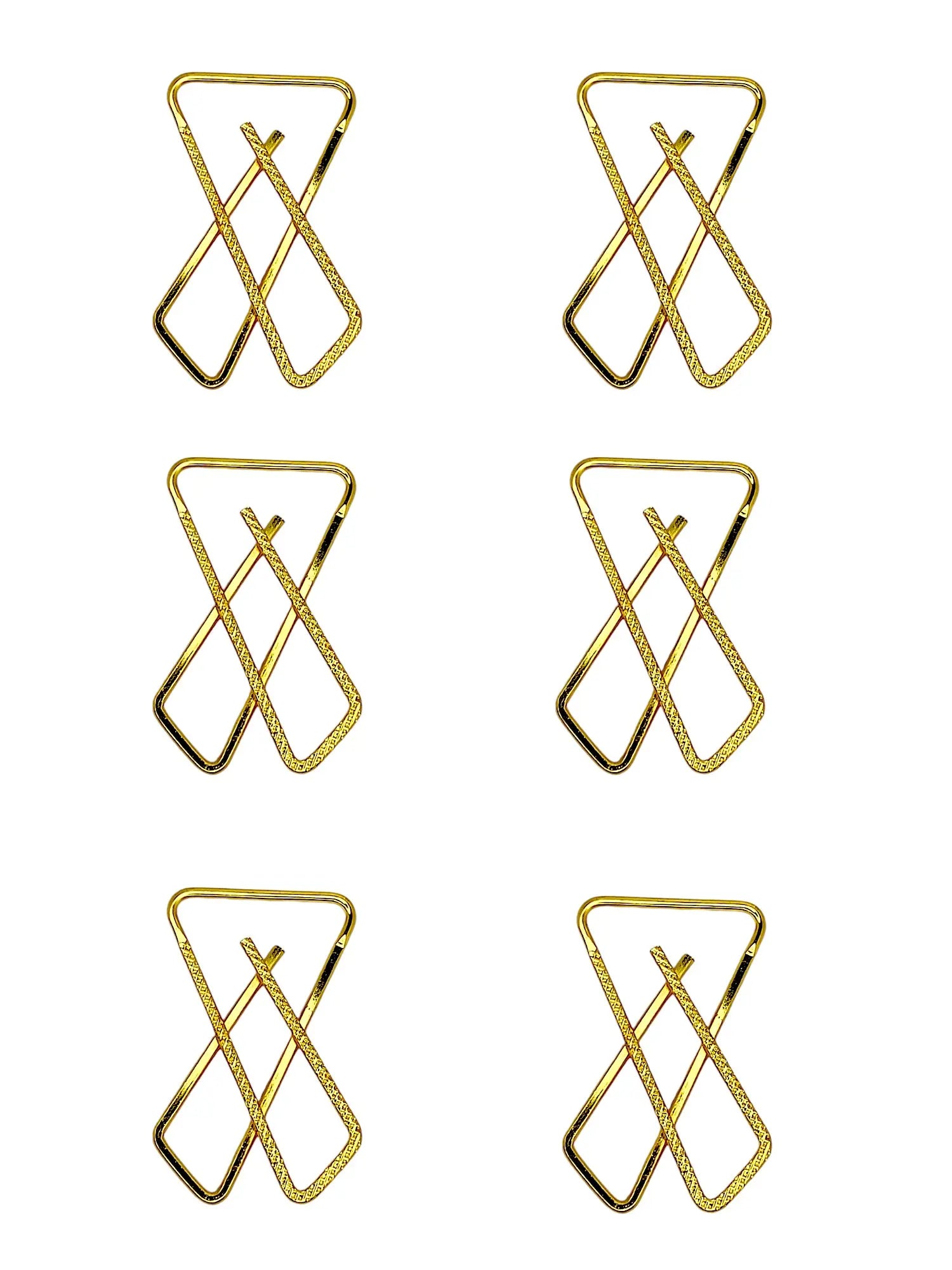 Gold-Tone Triangle Saree Pin Sets