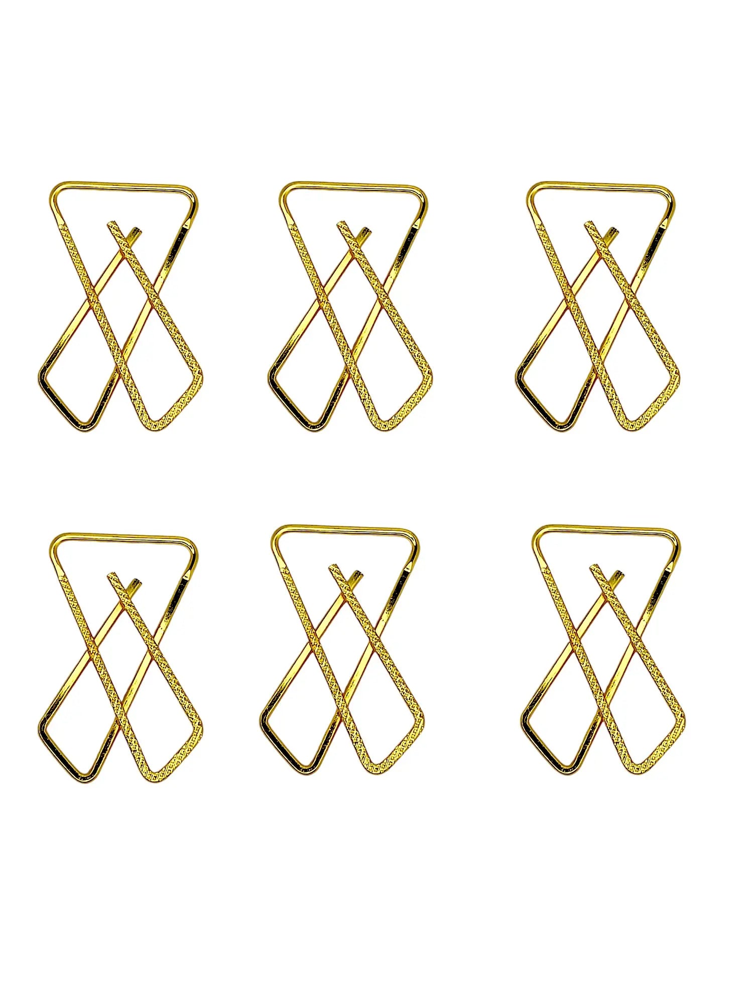 Gold-Tone Triangle Saree Pin Sets