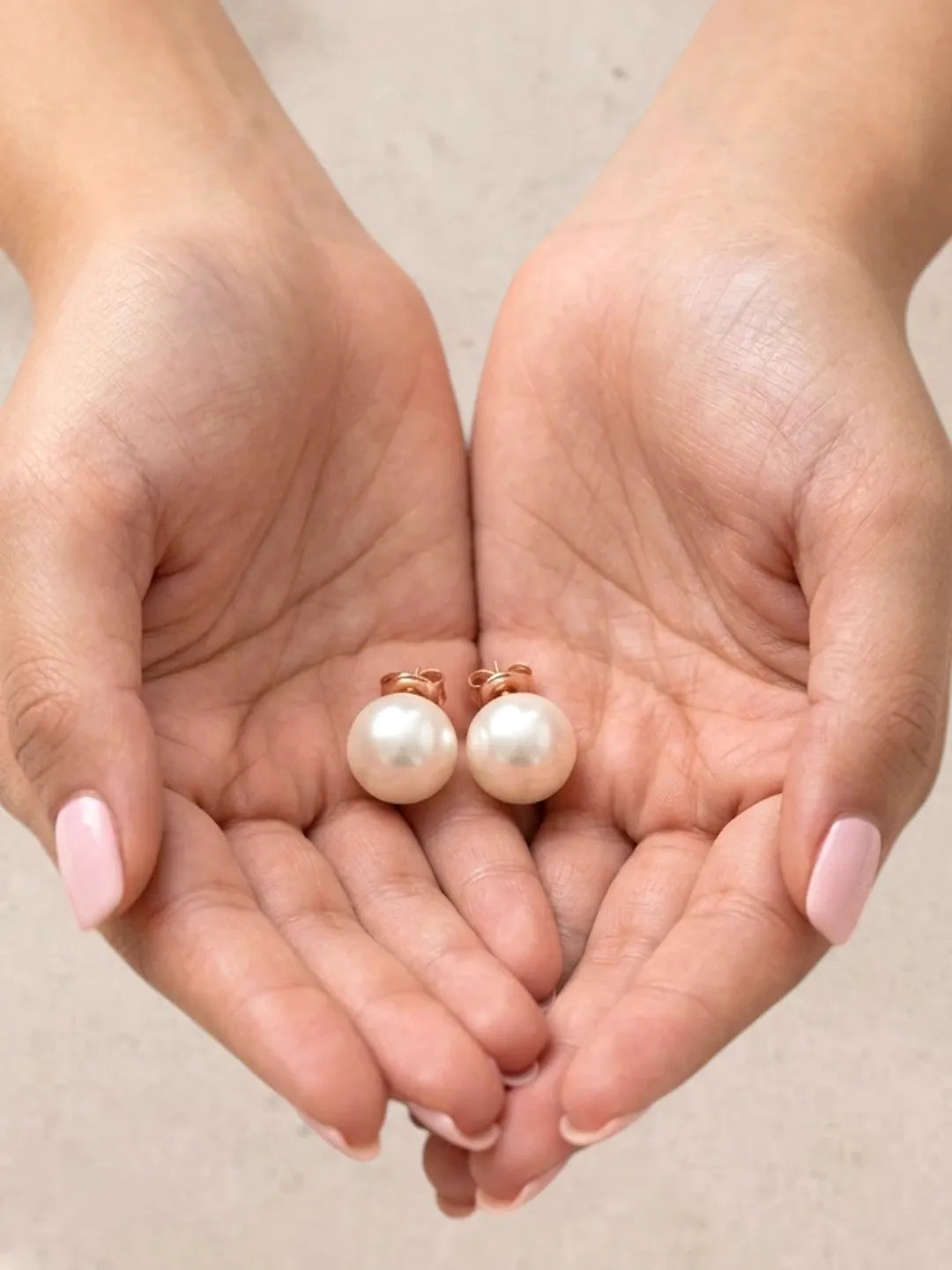 Gold Plated Beads Stud Earrings