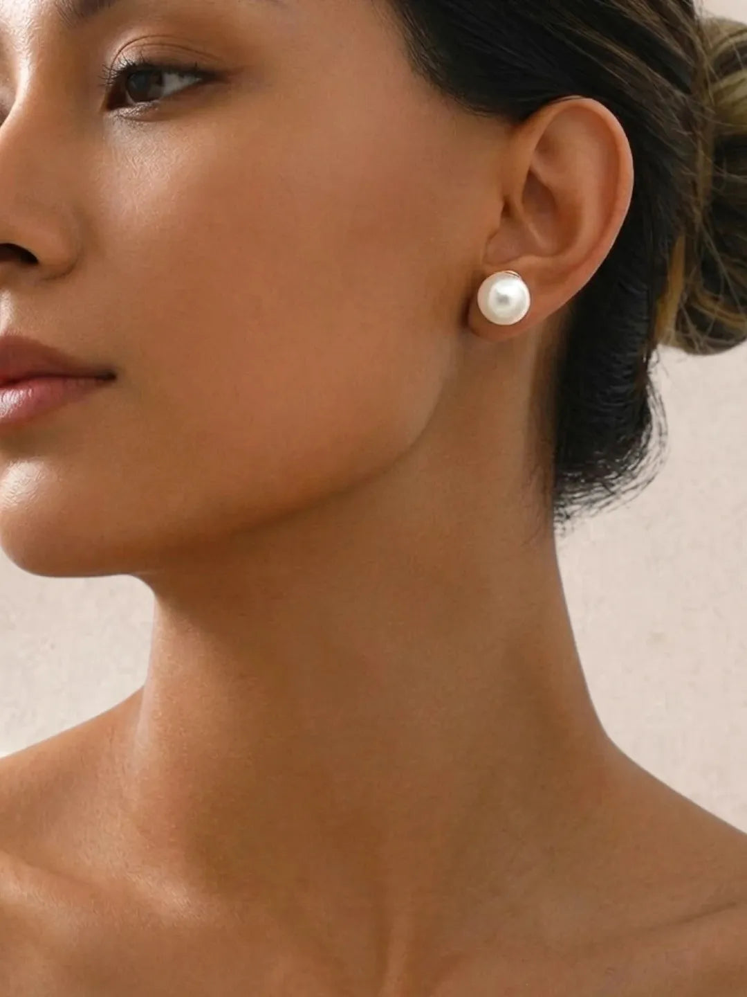 Gold Plated Beads Stud Earrings