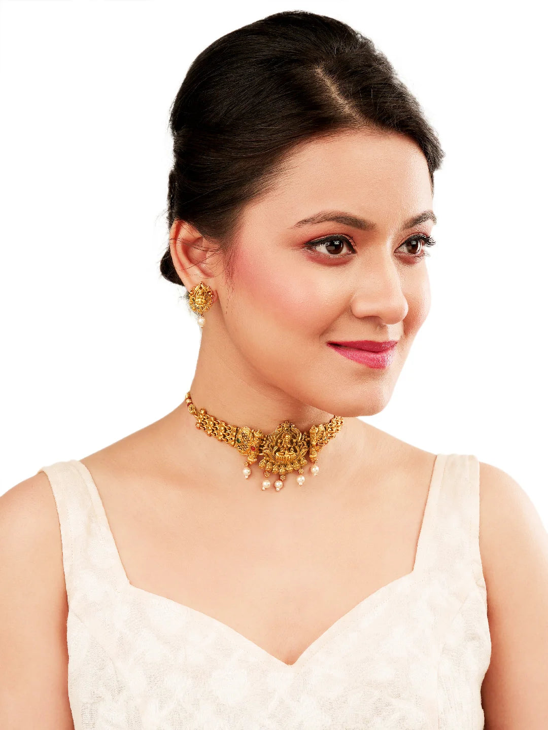 Temple Traditional Gold Plated Choker