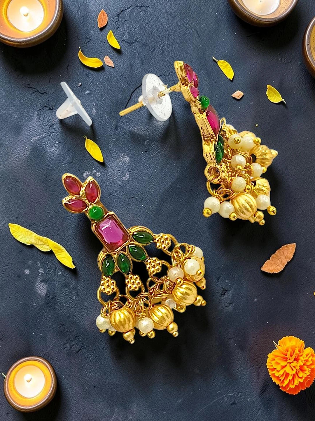 Gold-Plated Floral Delicate Necklace Set