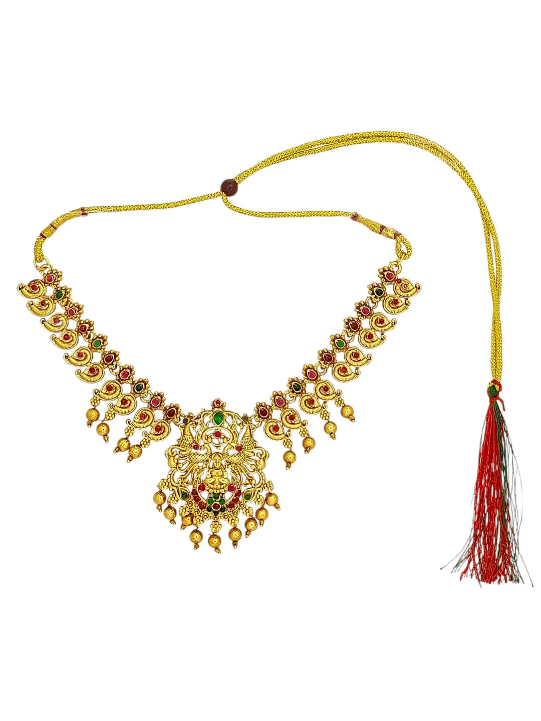 Gold-Plated Divine Beaded Jewellery Set