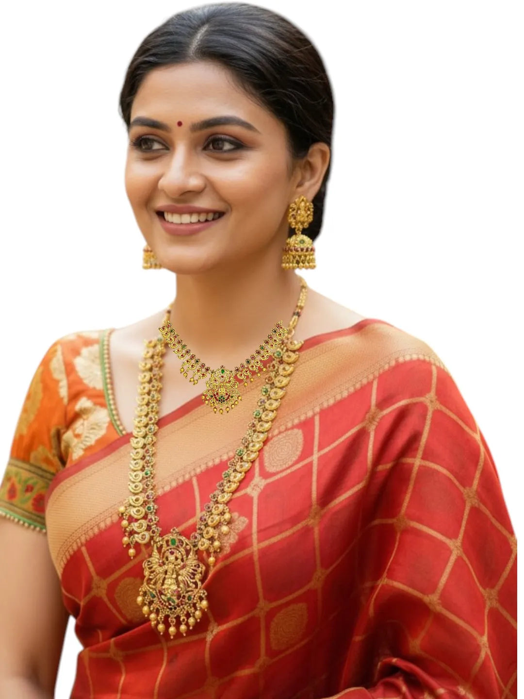 Gold-Plated Divine Beaded Jewellery Set