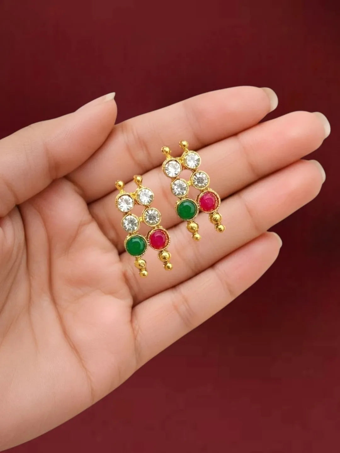 Multicolor Classy Gold Plated Necklace Set
