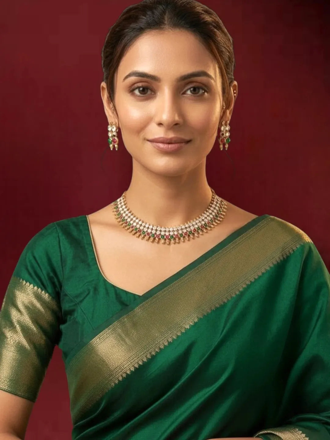 Multicolor Classy Gold Plated Necklace Set