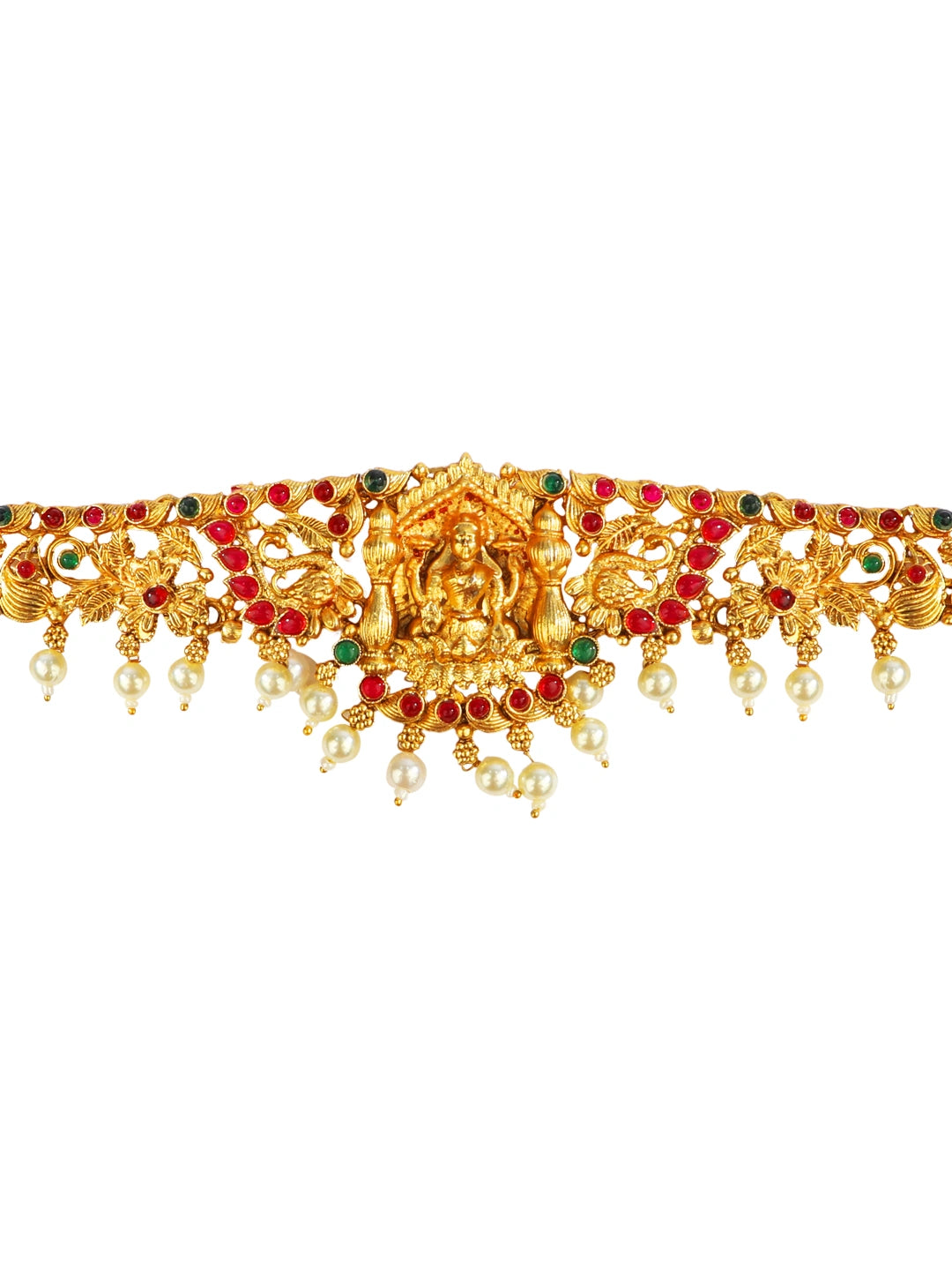 Traditional Gold plated Temple Jewelry Laxmi Waist Belt Kamarbandh