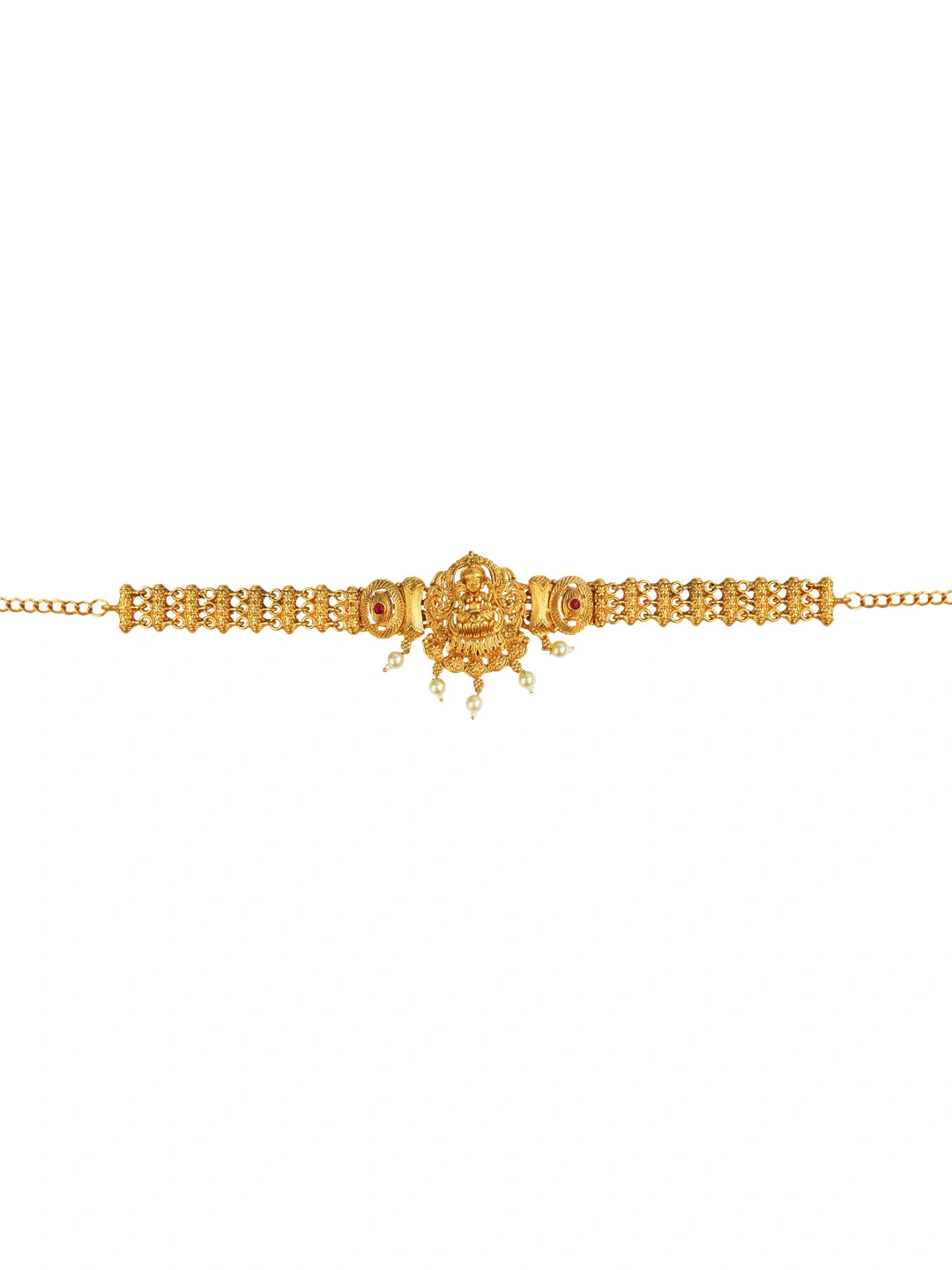 Traditional Filigree Gold plated Temple Jewelry Laxmi Waist Belt Kamarbandh