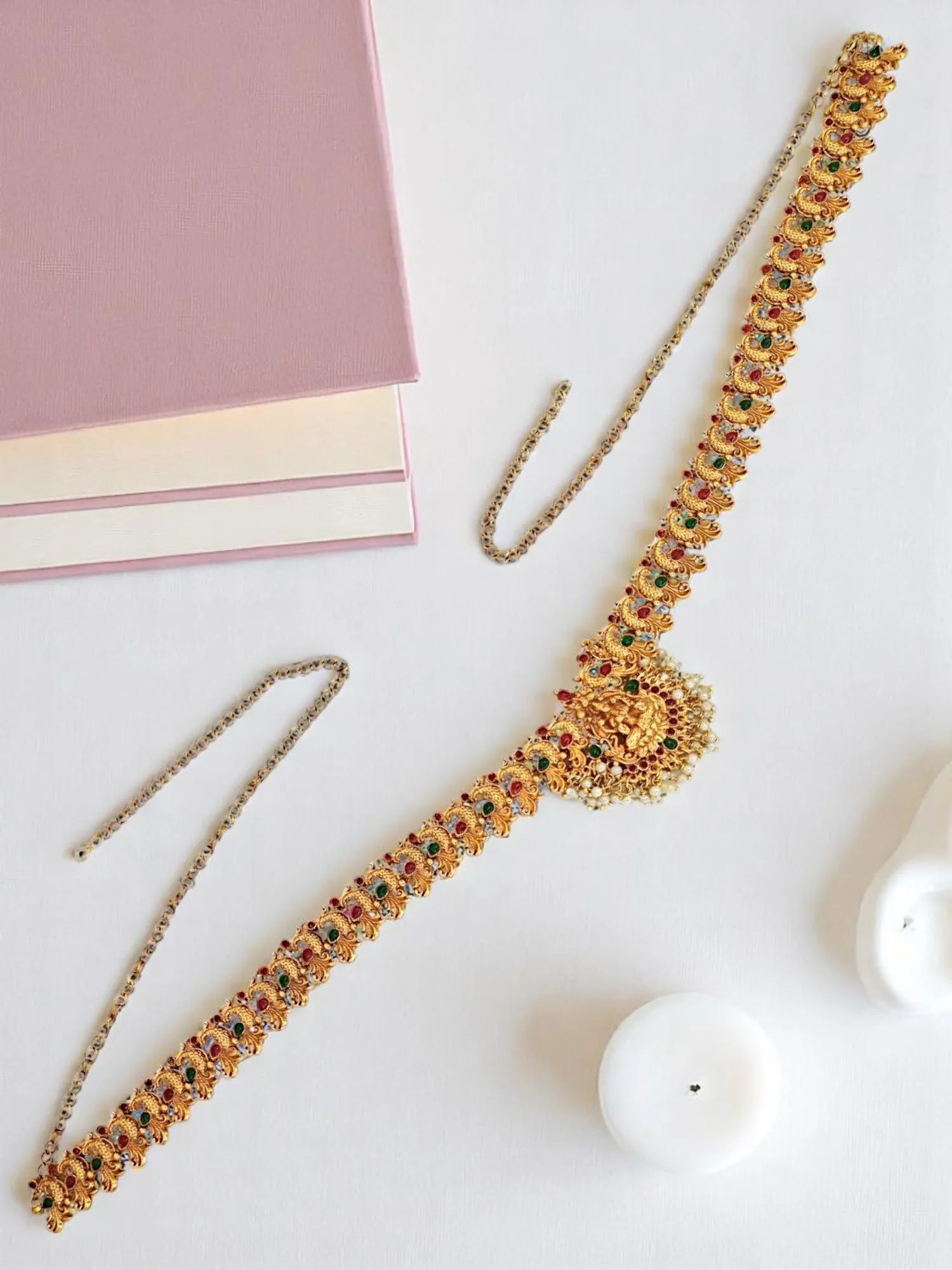 Gold Plated Divine God Laxmi Waist Chain