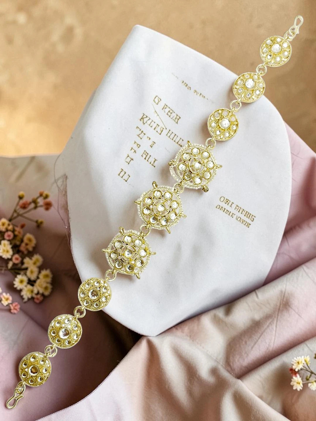 Silver Plated Kundan Traditional Mathapatti Sheeshphool