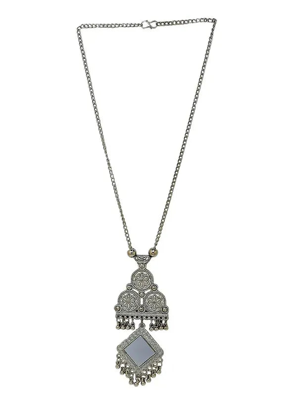 Silver-Plated Layer Necklace