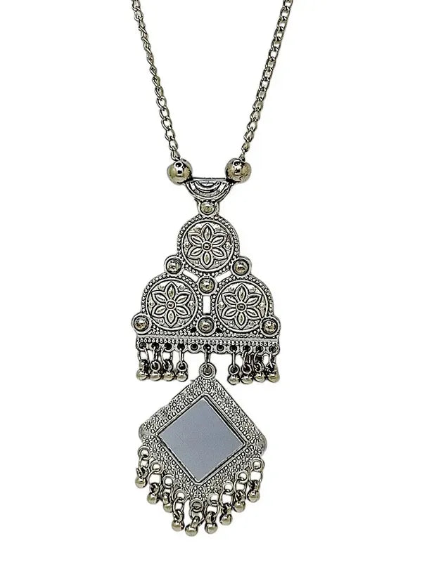 Silver-Plated Layer Necklace