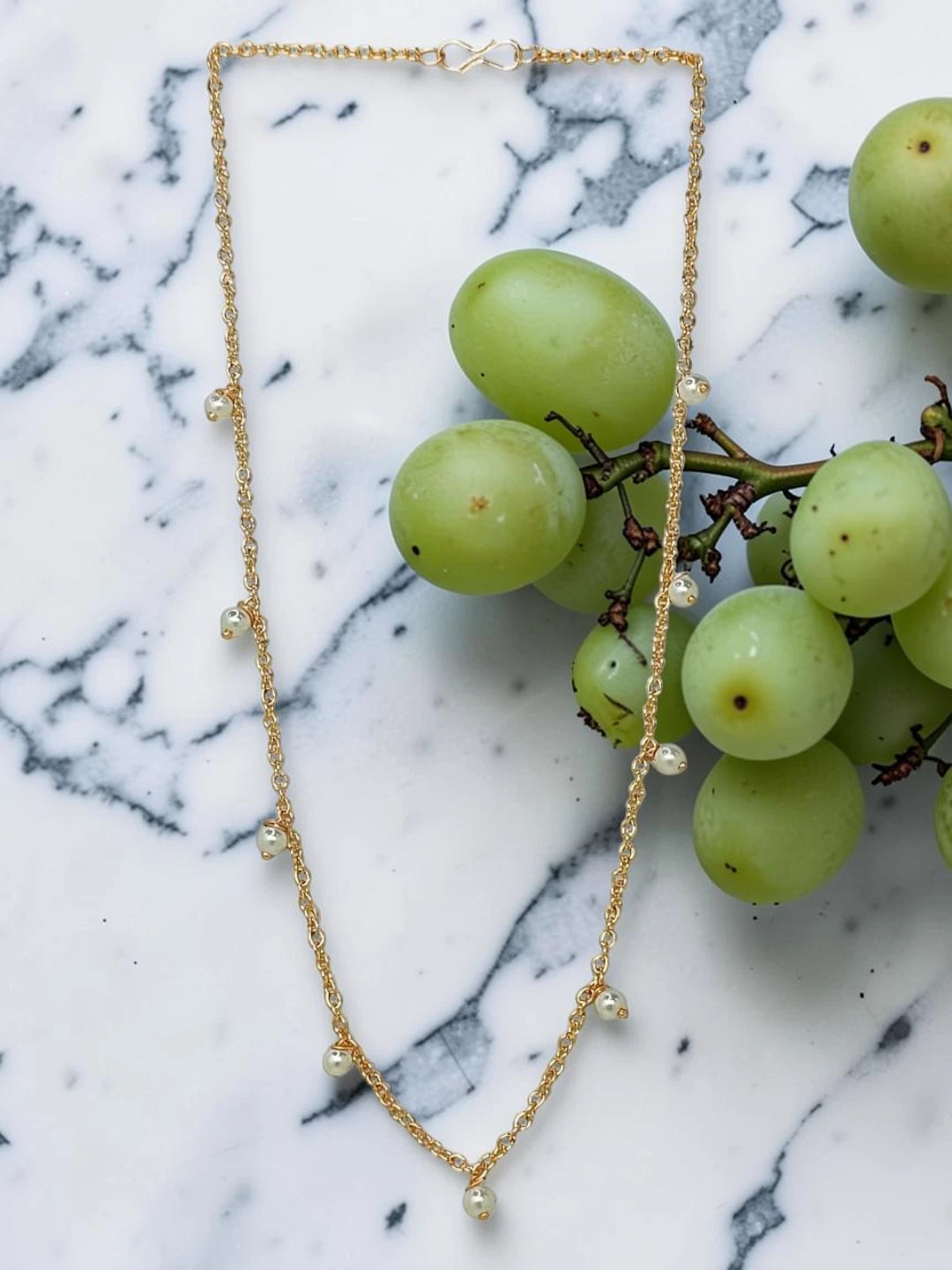 Gold-Plated Artificial Beads Chain For Women and Girls