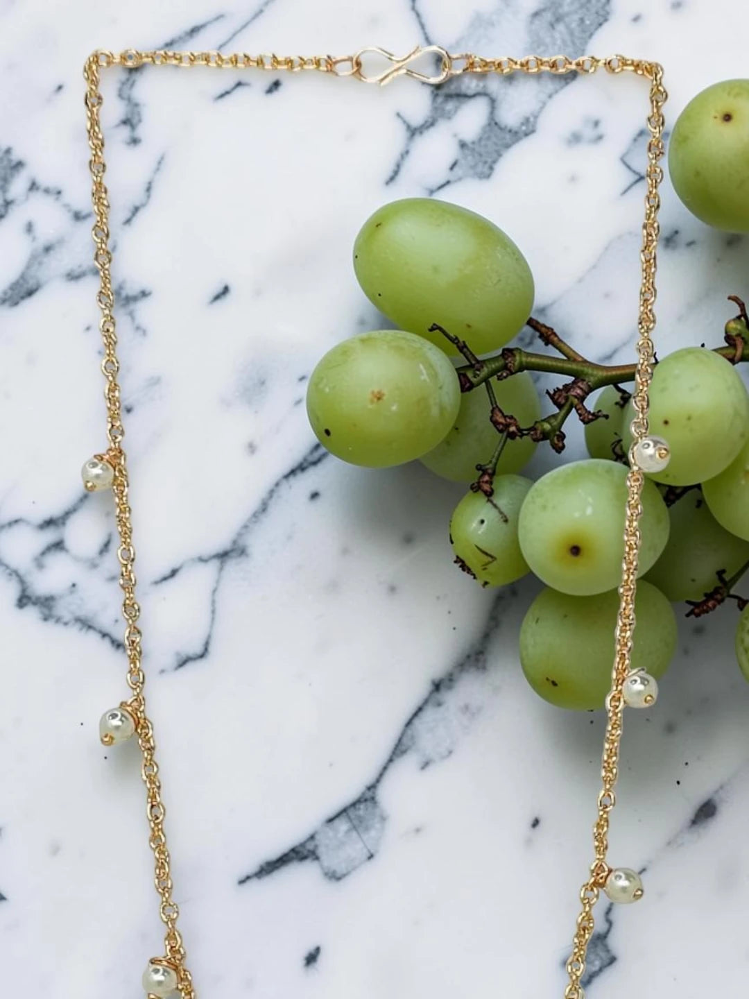 Gold-Plated Artificial Beads Chain For Women and Girls