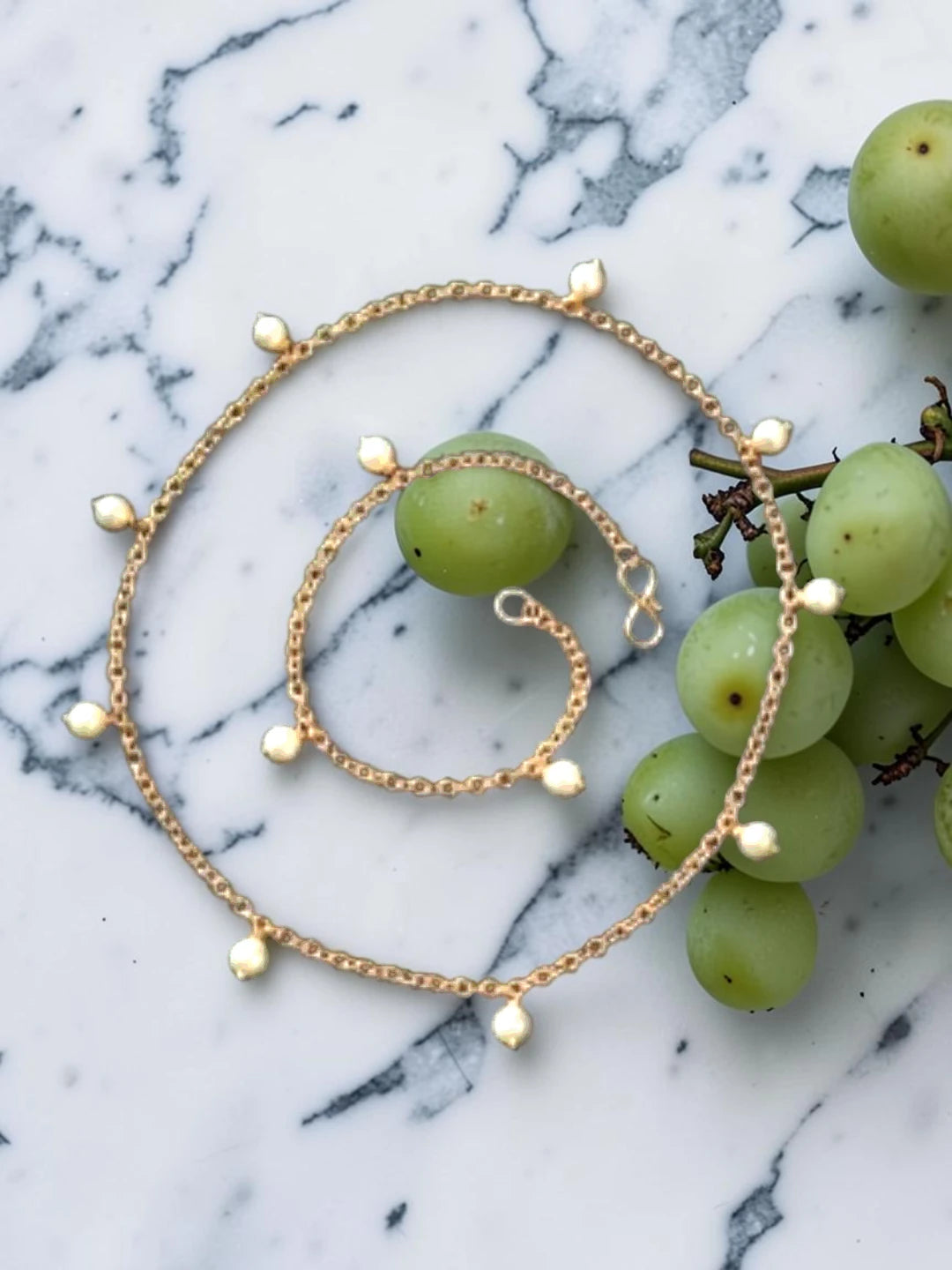 Gold-Plated Artificial Beads Chain For Women and Girls