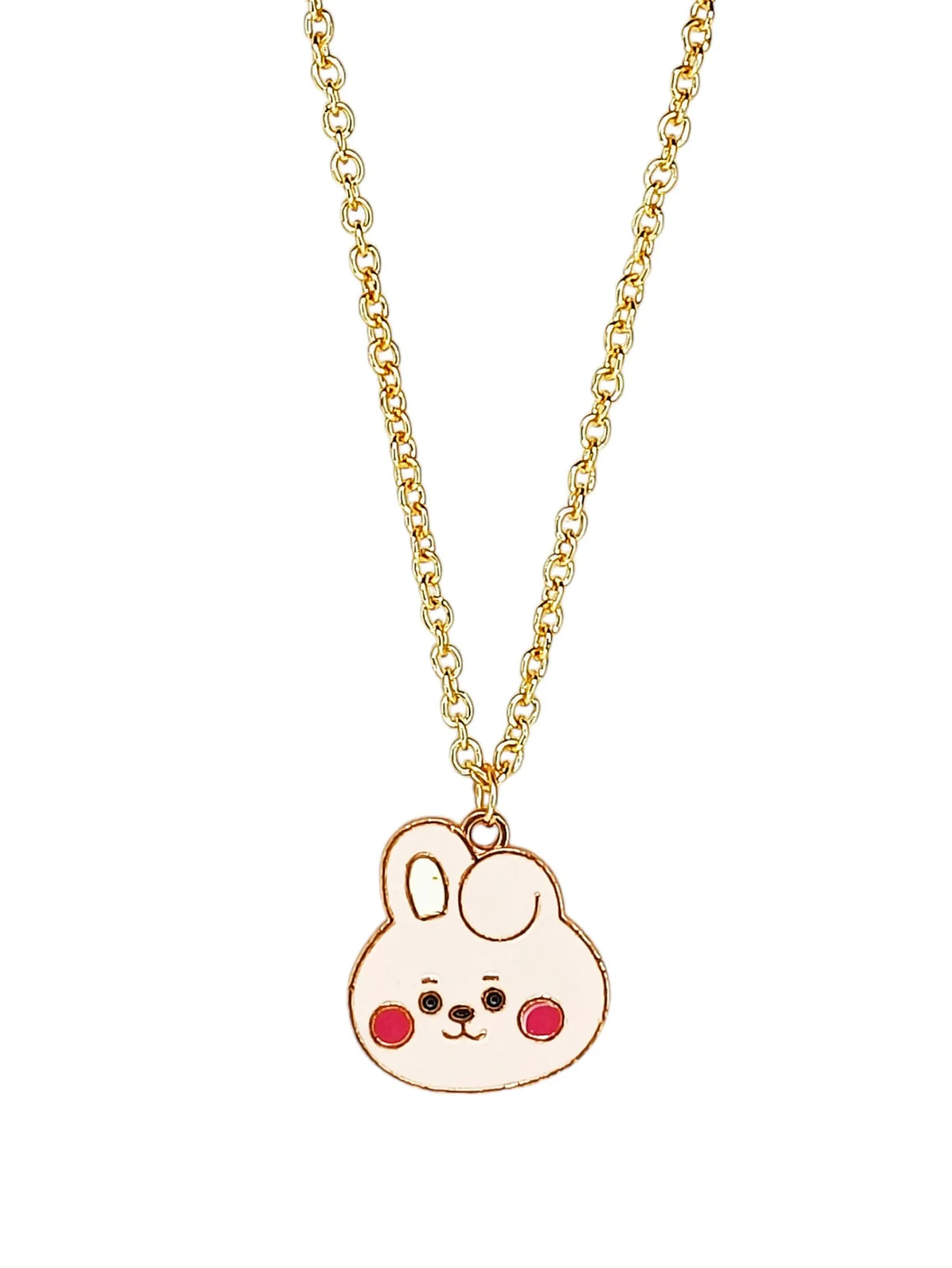 Gold Plated Cute Bts Cooky Pendant With Chain