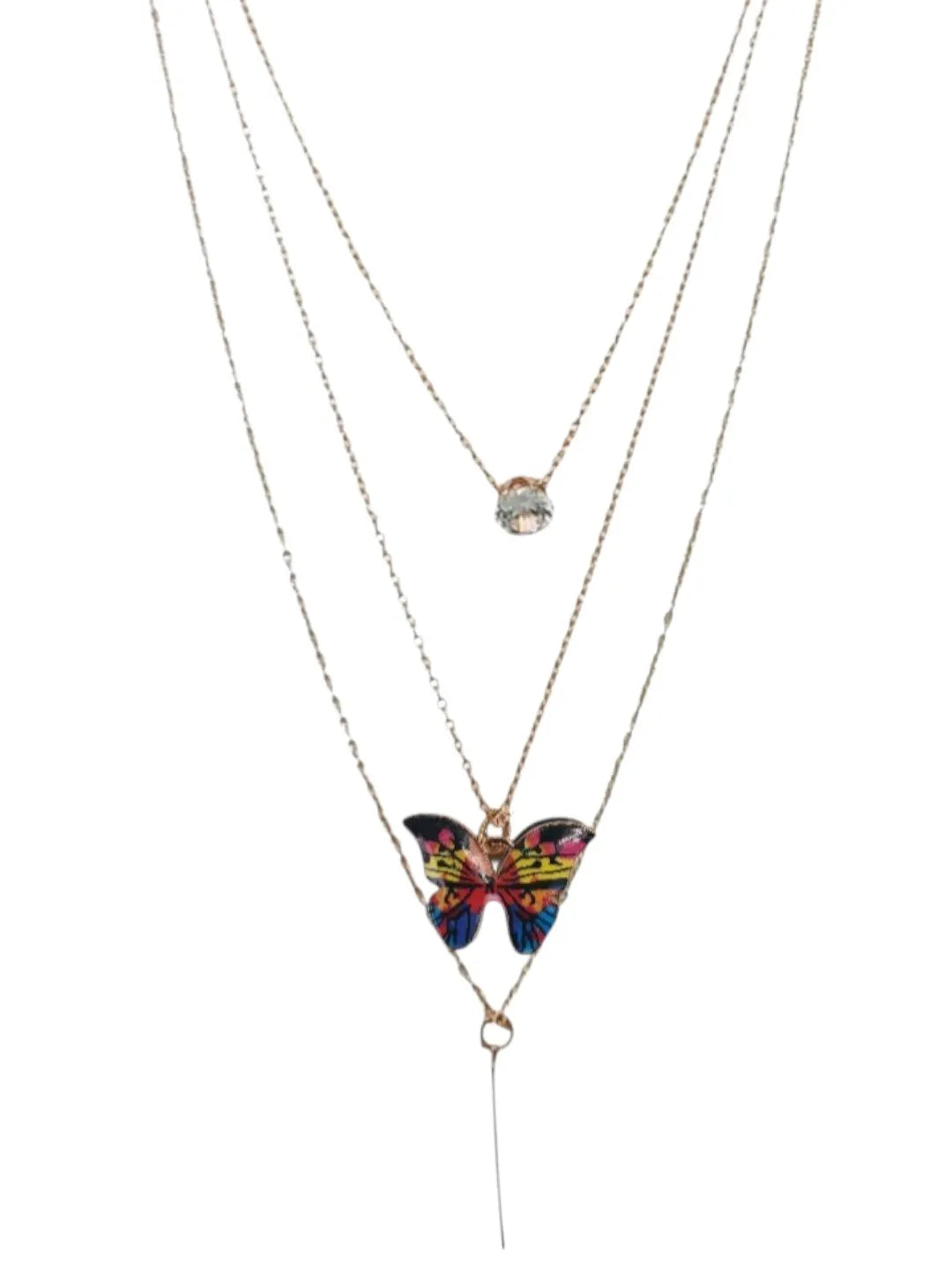 Layer Necklace Butterfly Brooches