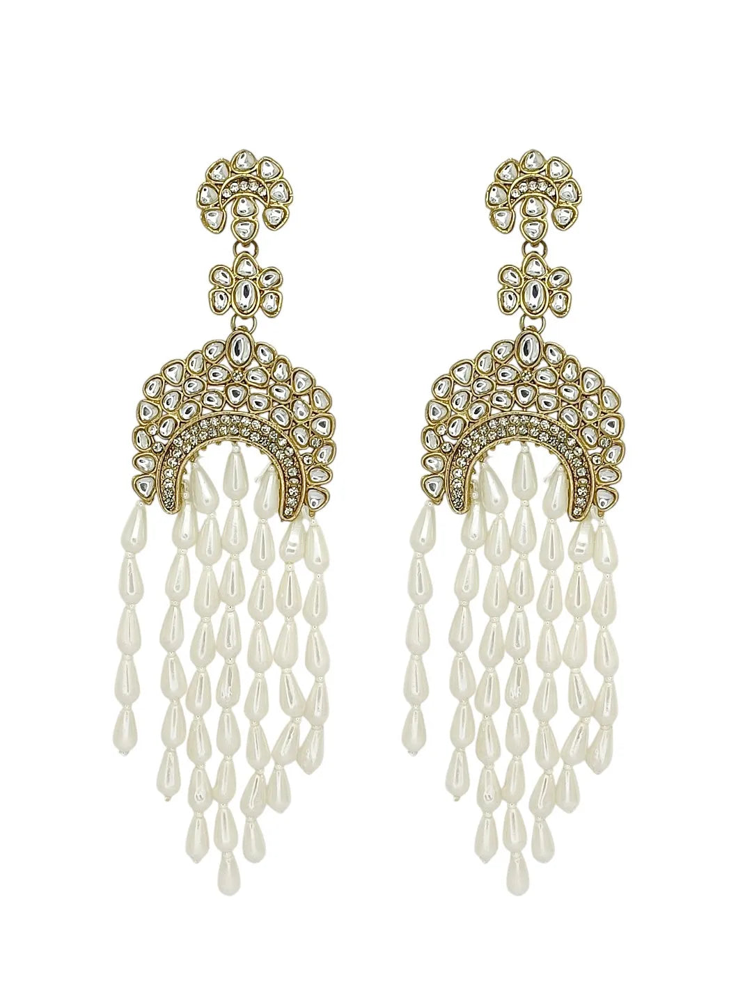 Women Crescent Shaped Drop Earrings