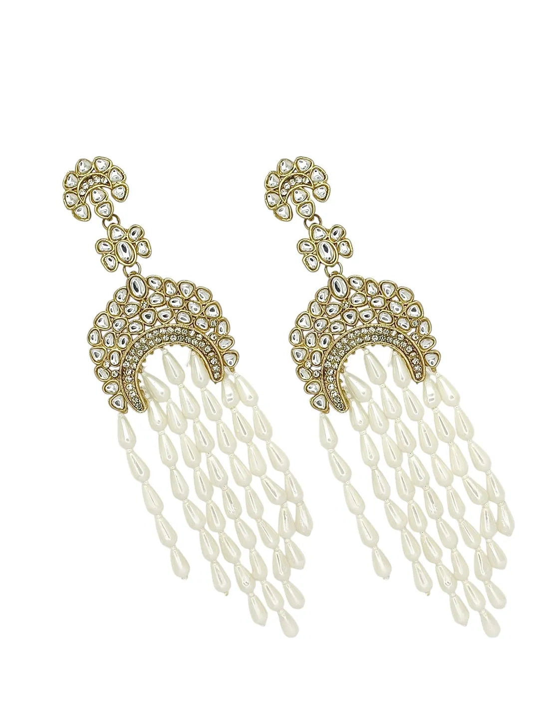 Women Crescent Shaped Drop Earrings