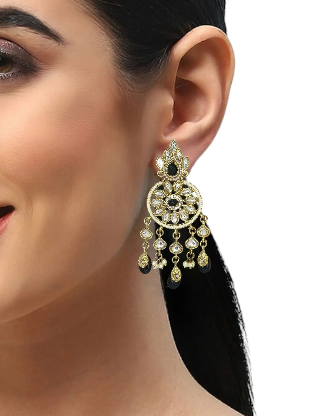 Gold Plated Chandbali Earrings