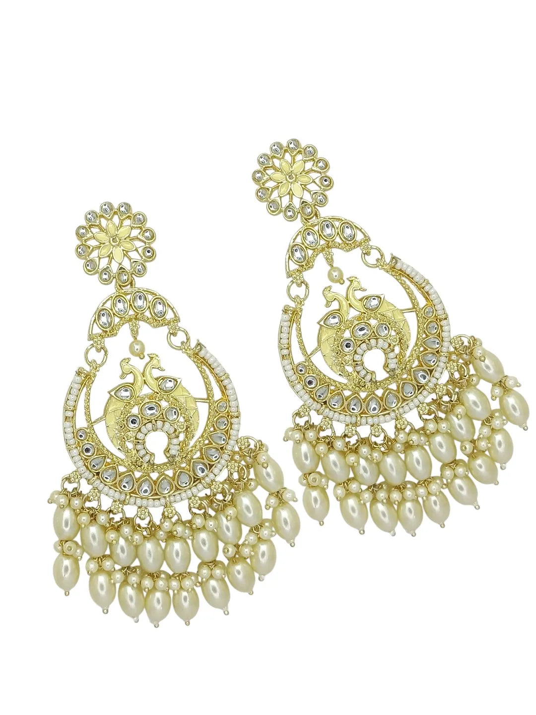 Women Peacock Shaped Drop Earrings