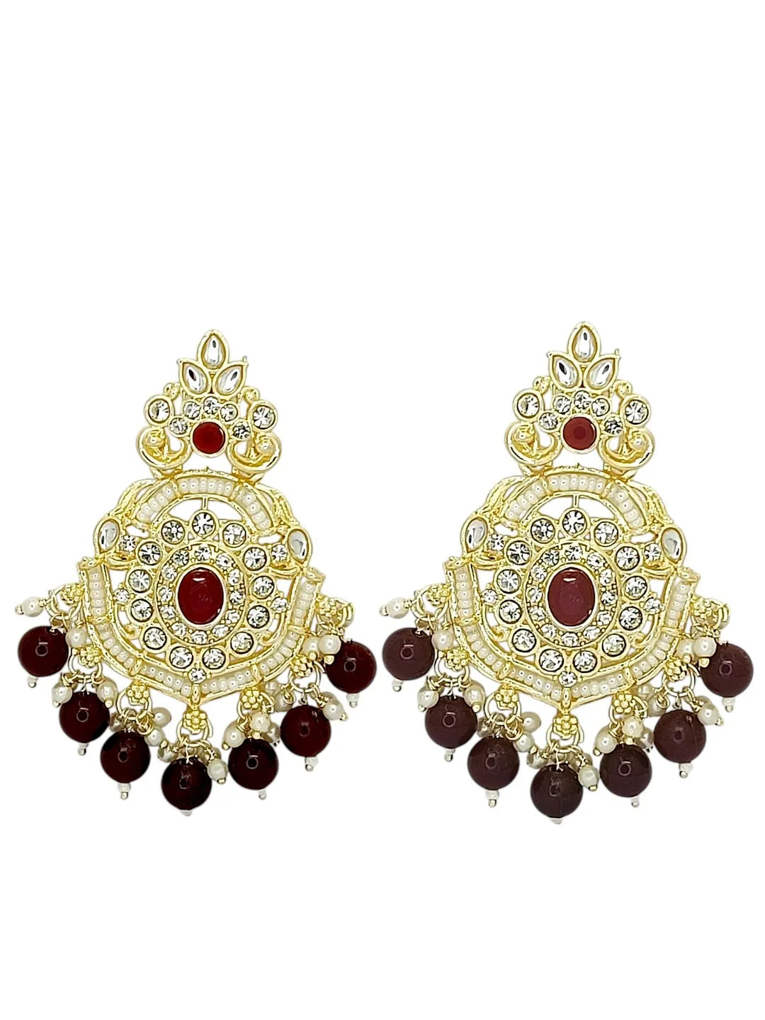 Gold-Plated Cubic Zircon Studded Jewellery Set