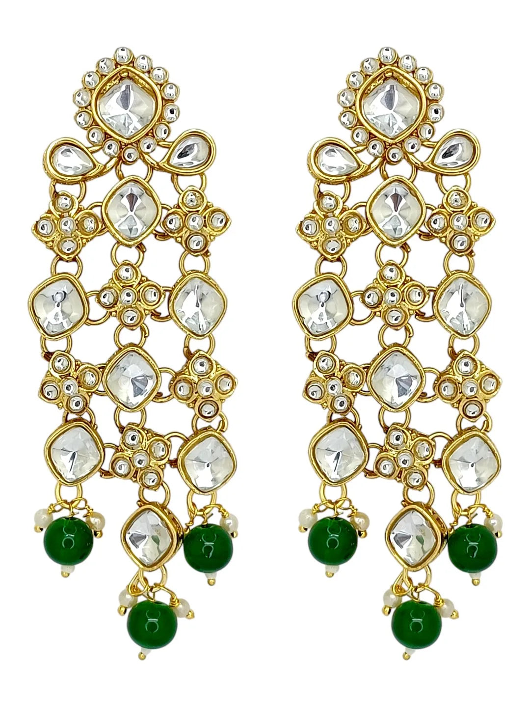 Gold-Plated Stone Studded Jewellery Set