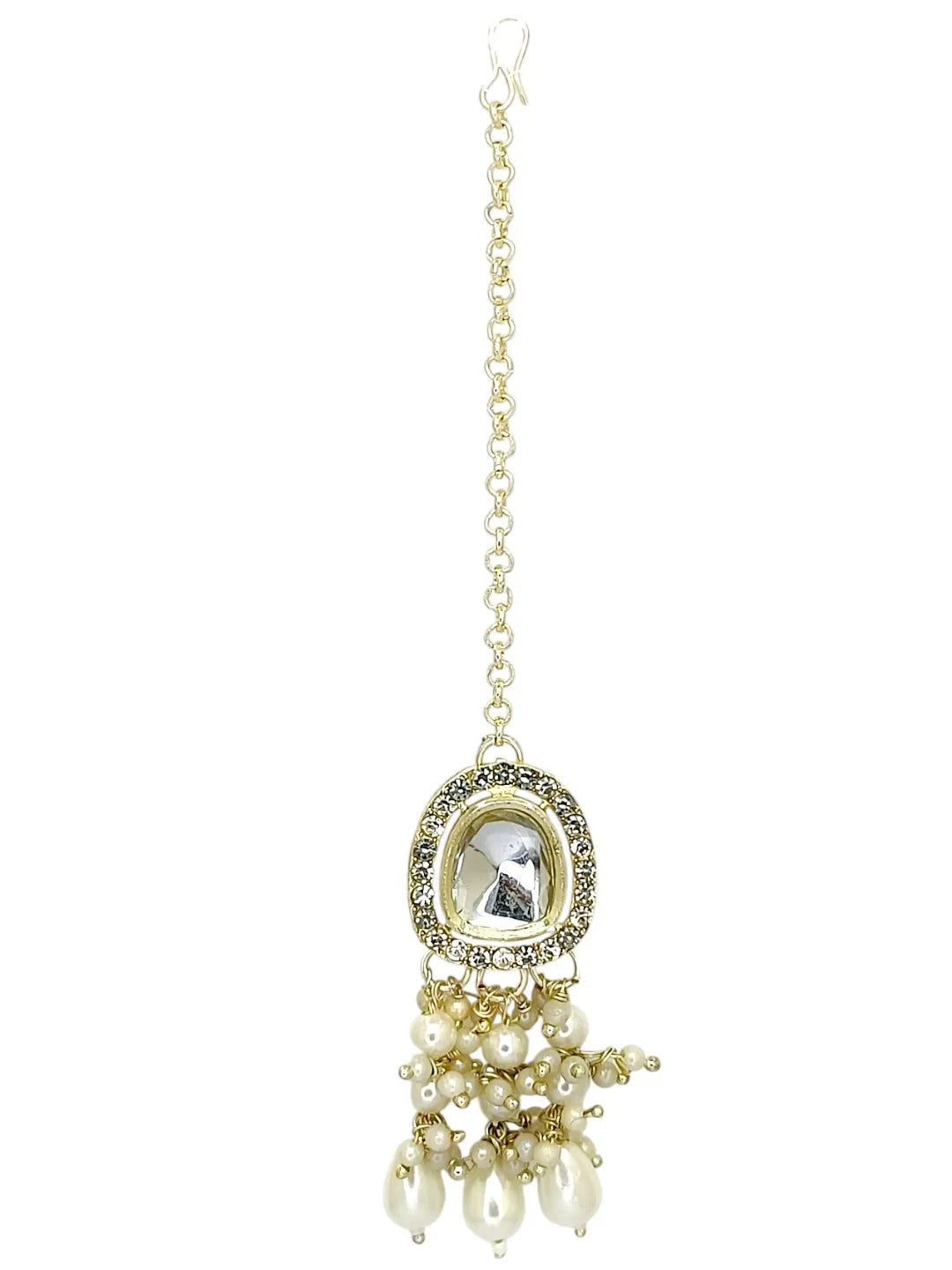 Gold-Plated Kundan Studded & Beaded Jewellery Set