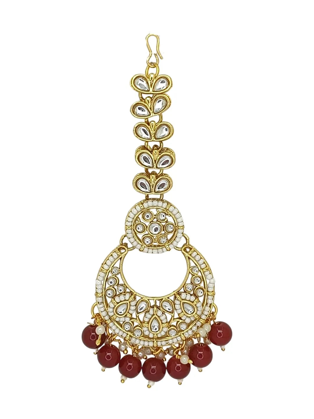 Gold-Plated Kundan Stones Studded Jewellery Set
