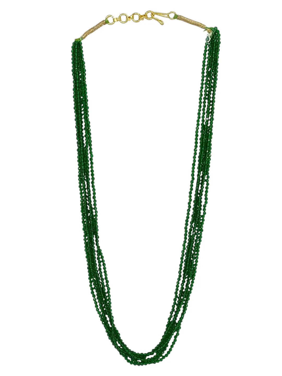 Green Beaded Layered Necklace