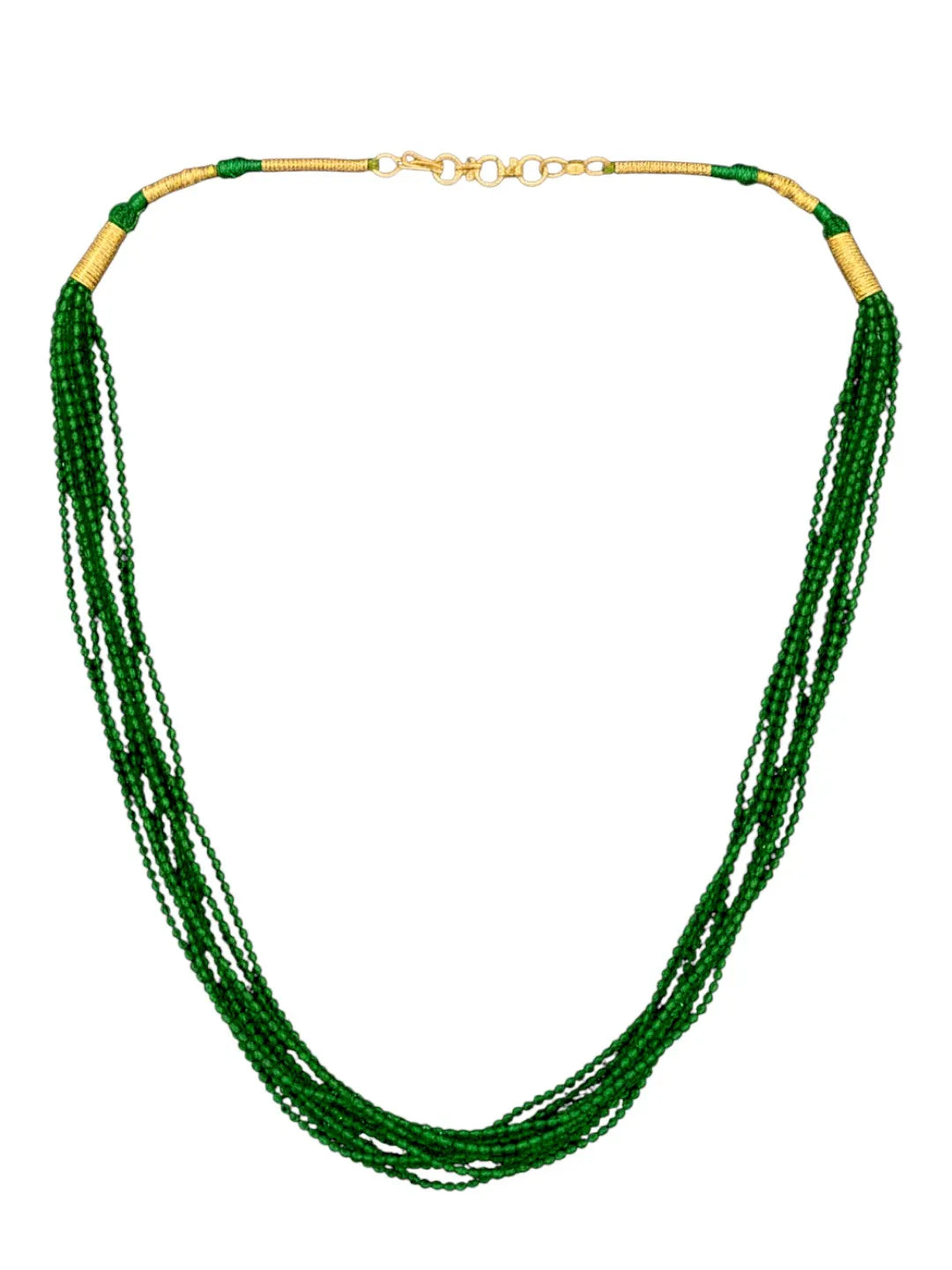 Green Beaded Layered Necklace