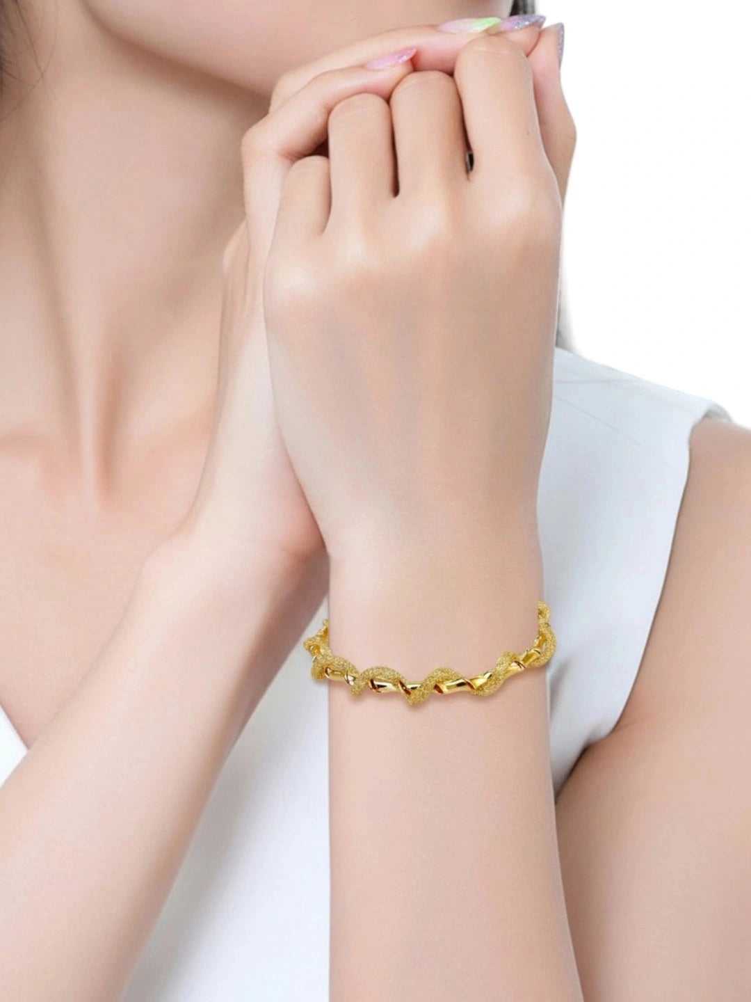 Gold Plated Twisted Bracelet