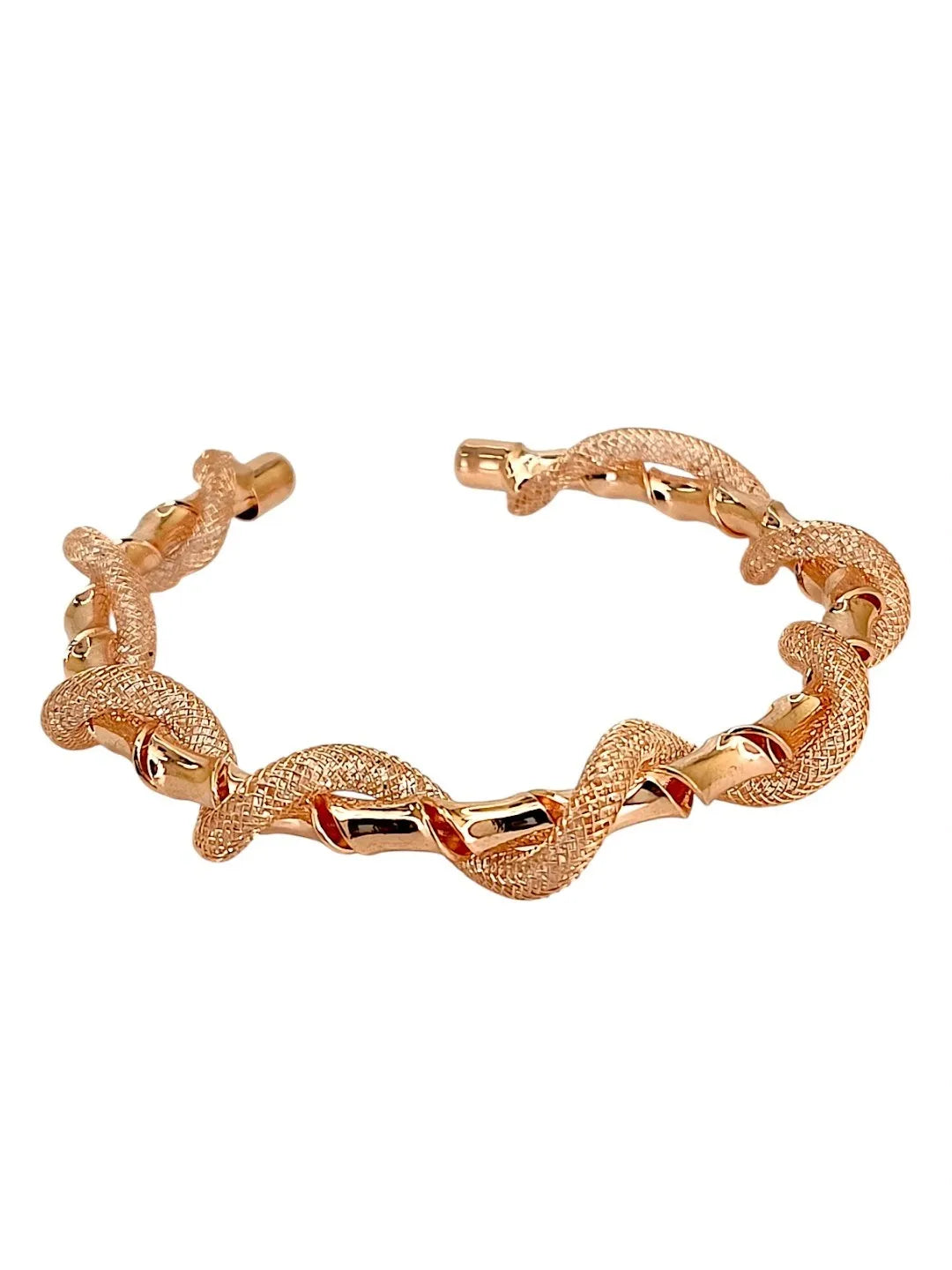 Rose Gold Plated Twisted Bracelet