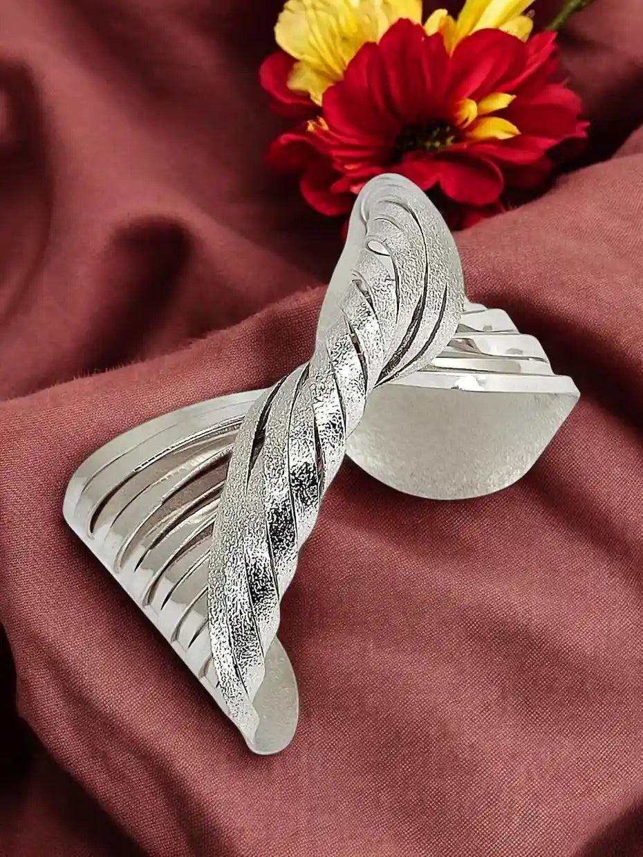 Women Silver Plated Cuff Bracelet
