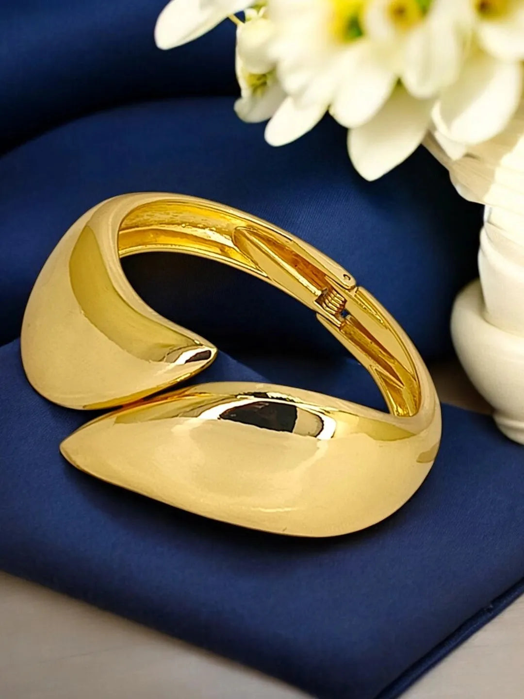 Women Gold Plated Wing Cuff Bracelet