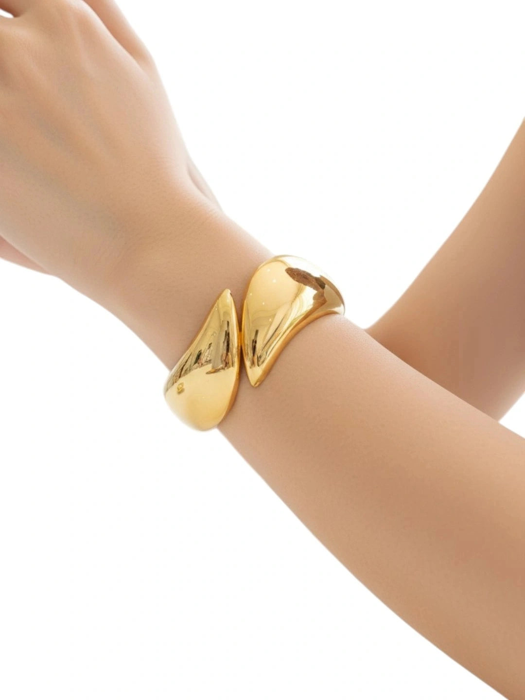 Women Gold Plated Wing Cuff Bracelet