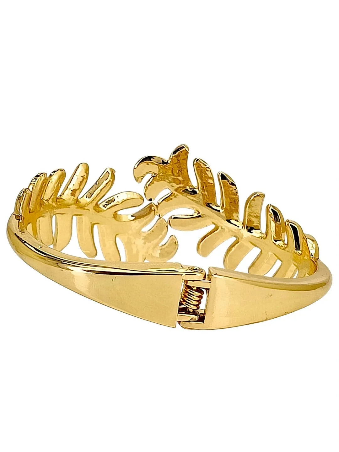 Women Cubic Zirconia Gold Plated Cuff Bracelet