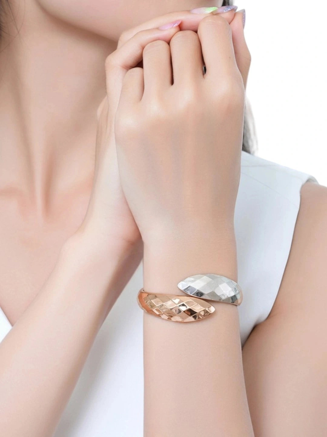 Women Gold Plated Cuff Bracelet